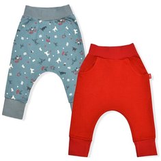 Брюки LEO 1001А-25 размер 86, красный/бирюзовый Лео