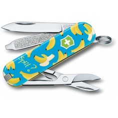 Нож многофункциональный VICTORINOX Classic LE 2019 Banana Split с чехлом голубой/желтый