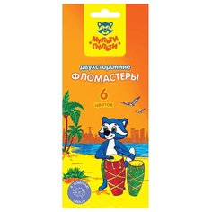 Мульти-Пульти Набор фломастеров Енот в Бразилии (WP_10738), 6 шт.