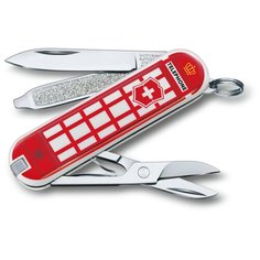 Нож многофункциональный VICTORINOX Classic LE 2018 A Trip to London с чехлом красный/белый