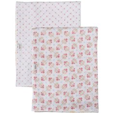Многоразовые пеленки BEBE AU LAIT муслиновые 120х120 набор 2 шт. Dewberry/Lattice