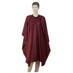 Парикмахерский пеньюар DEWAL Буквы 148 х 128 см бордовый