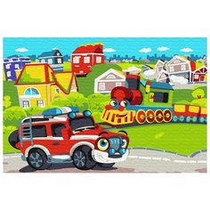 Картина по номерам "Веселый транспорт", 20x30 см Molly