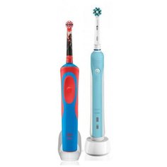 Электрическая зубная щетка Oral-B Pro 500 + Stages Power Звездные войны 2017, белый/голубой/красный