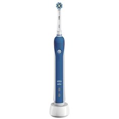Электрическая зубная щетка Oral-B PRO 2 2000 Cross Action, белый/синий