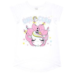 Туника Веселый Малыш, размер 110, белый/розовый
