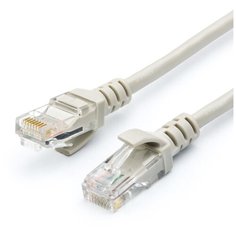 Патч-корд UTP 25 m, литой, (AT9171) RJ45, Cat.5e, Atcom серый