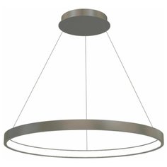Люстра Лючера luchera потолочная, подвесная, светодиодная, Руэдо, кольцо, TLRU1-50-01, серый, алюминий, 4000К, диаметр 50см, светильник, 27Вт