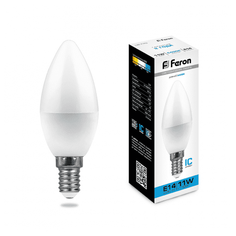 Лампа светодиодная Feron LB-770 Свеча E14 11W 6400K (упаковка 10 шт)