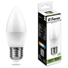 Лампа светодиодная Feron LB-72 Свеча E27 5W 4000K (упаковка 10 шт)