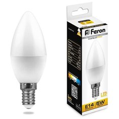 Лампа светодиодная Feron LB-72 Свеча E14 5W 2700K (упаковка 10 шт)