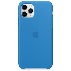 Чехол-накладка Apple силиконовый для iPhone 11 Pro синяя волна