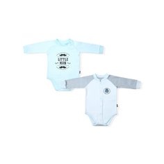 Набор боди LEO (2 шт.) размер 68, голубой Лео