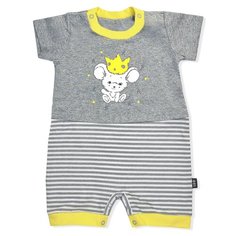 Песочник LEO размер 62, серый/белый/желтый Лео