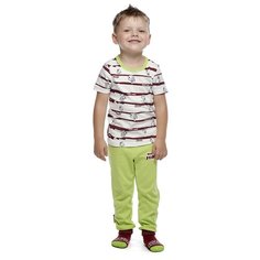 Пижама lucky child размер 26 (86-92), полосатый