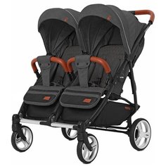Прогулочная коляска для двойни CARRELLO Connect CRL-5502, serious black