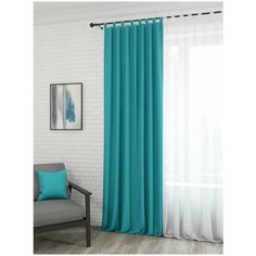 Портьера на петлях Nadzejka "Анита", бирюзовый