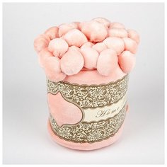 Плед с помпонами, коралловый, 200*220 см Bozhong Home Textile