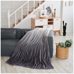 Плед " Деграде", серый, 200*220 см Bozhong Home Textile
