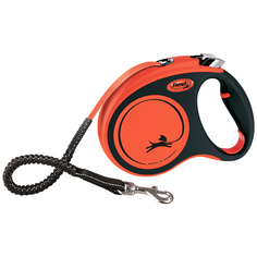 Поводок-рулетка Flexi Xtreme tape M 5m 35 kg black/ orange