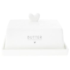 Масленка "White Heart" (с ручкой в виде сердечка), серый Bastion Collections