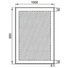 Зеркало Алассио 10085 с LED подсветкой, 1000х850x32 мм, инфракрасный выключатель (196638) Aquanet