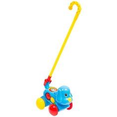 Синяя собачка каталка с палкой для мальчиков и девочек развивающая Panawealth Inter Holdings