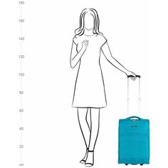 Чемодан средний Р1916 (24") синий Polar