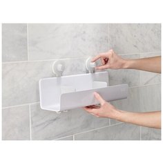 Органайзер для душа с зеркалом EasyStore большой белый Joseph Joseph