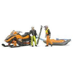 Игровой набор Bruder Снегоход с креплением Акиа, водителем и горнолыжником 63-100