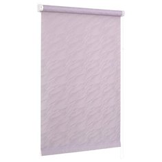Рулонная штора с направляющими струнами Delfa "Сантайм-жаккард Веда Сиреневый", 81*170 см