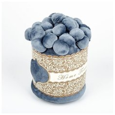 Плед с помпонами, голубой, 200*220 см Bozhong Home Textile