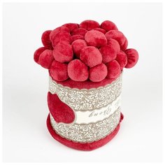 Плед с помпонами, бордовый, 200*220 см Bozhong Home Textile