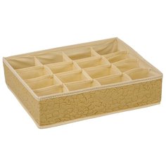 Короб-органайзер "Геометрия" 16 секций, Д350 Ш270 В90, бежевый, соломенный Handy Home