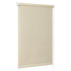 Рулонная штора с направляющими струнами Delfa "Сантайм Натур Светло-бежевый", 81*170 см