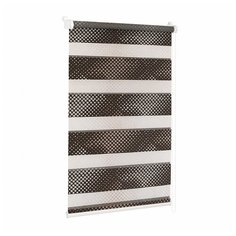 Рулонная штора Delfa "День-Ночь Сантайм Бола", шоколад, 81*160 см