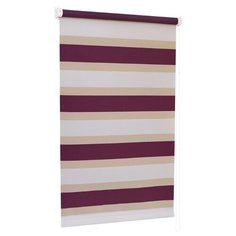 Рулонная штора с направляющими струнами Delfa "Дуэт Линея, Бордо", 95*170 см