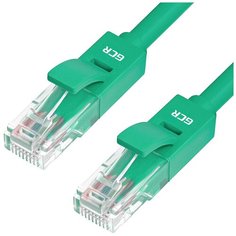 Патч-корд 1.0м для подключения к интернету GCR LSZH кат5e ethernet high speed 1 Гбит/с RJ45M малодымный зеленый