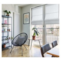 Римская штора Delfa Siena Fantasy тюлевые, серо-голубой, ширина 57 см