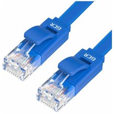 Плоский LAN patch cord GCR сетевой кабель патч корд UTP CAT 5е RJ 45 для Ethernet cable роутер smart TV 1.5м синий