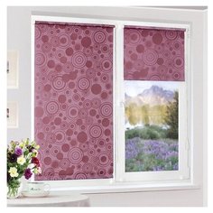 Рулонная штора с направляющими струнами Delfa "Сантайм Глобо Фиолет", 73*170 см