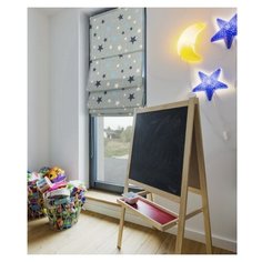 Римская штора Delfa Sky Lonetta, синие звезды (azul) 15, ширина 68 см