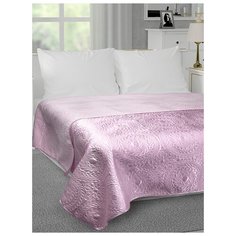 Покрывало DeNASTIA Палермо 200х240, атл/мат, розовый, круги