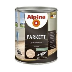 Лак Alpina Parkett шелковисто-матовый алкидно-уретановый бесцветный 0.75 л