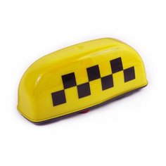 Фонарь ТАКСИ шашечки 250x105x95мм, 4 магнита, 3 светодиода, желтый Dollex