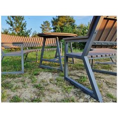 Круглая скамья Веер из ДПК Mebelpatio