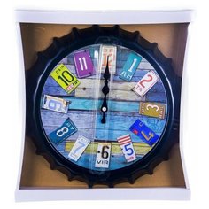 Часы настенные круглые Home art "ШТУРВАЛ ТЕМНЫЙ" 30,2 см Guterwahl