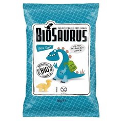 Запеченные органические кукурузные снеки c морской солью. BIOSAURUS®, 4*15 г.