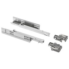 Направляющие MODERN SLIDE не полного 3/4 выдвижения L-400 для деревянных ящиков с доводчиком с креплением к фасаду GTV