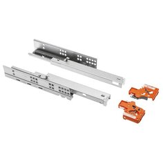 Направляющие MODERN SLIDE L-600 полного выдвижения для деревянных ящиков с выталкивателем (Push to open) GTV